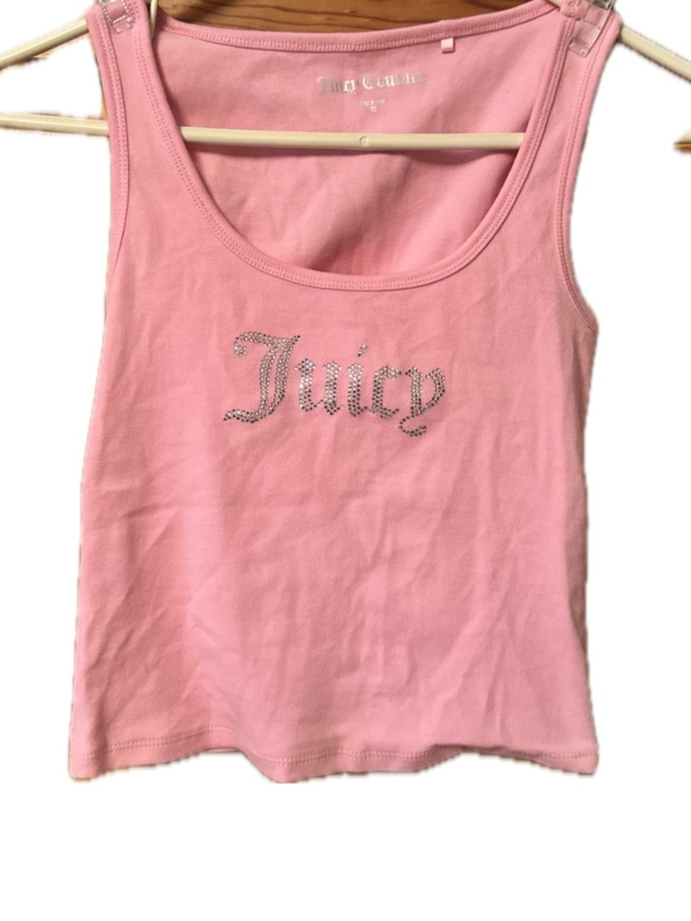 JD Brand Juicy Couture Pink Crystal Script Tank Top